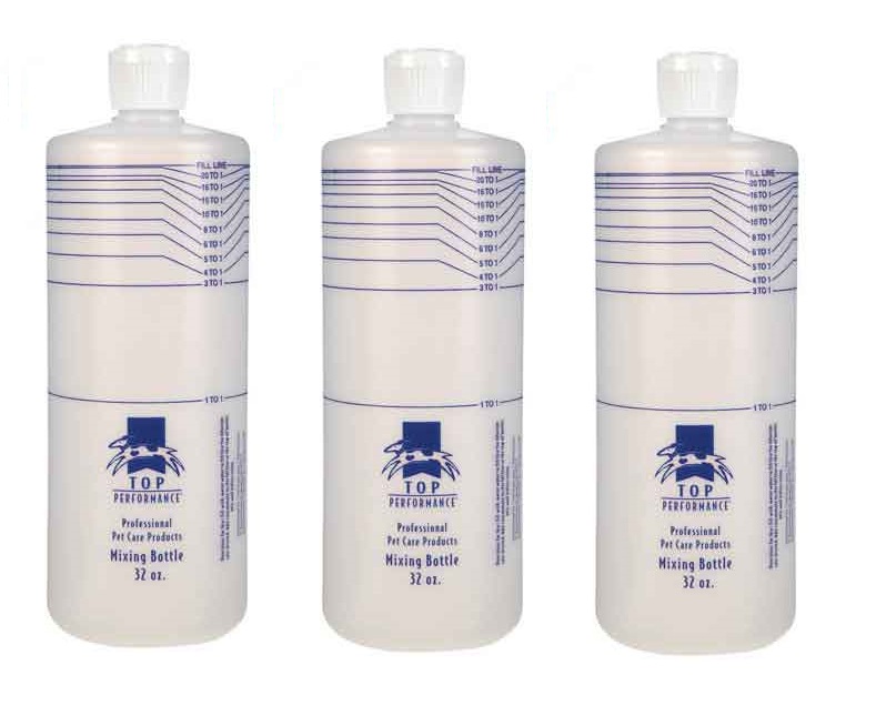 Mixing Bottle 32 oz Marked Dilution Rates Pet Grooming Salon Concentrate  Tools - My Poochie's Paradise
