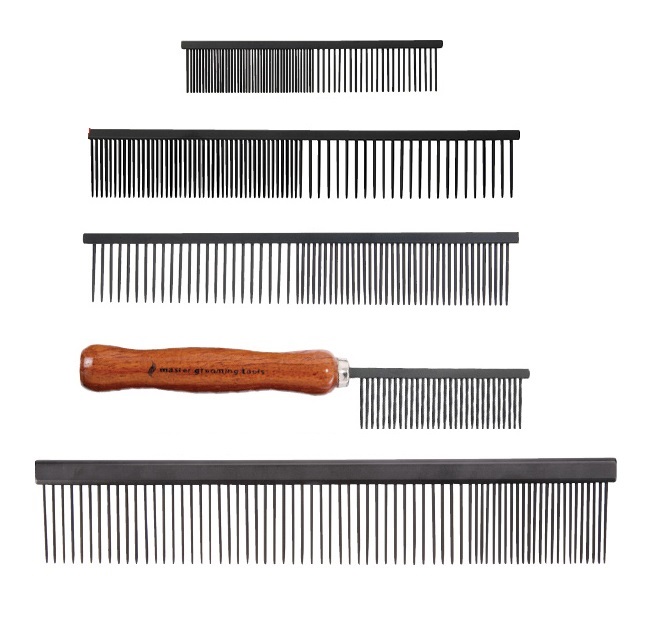 Professional Anti Static Dog Grooming Combs Xylan Coated Wear Resistant Tools 