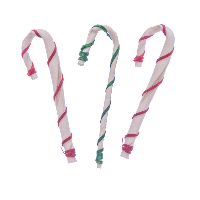 candy cane rawhide dog bones